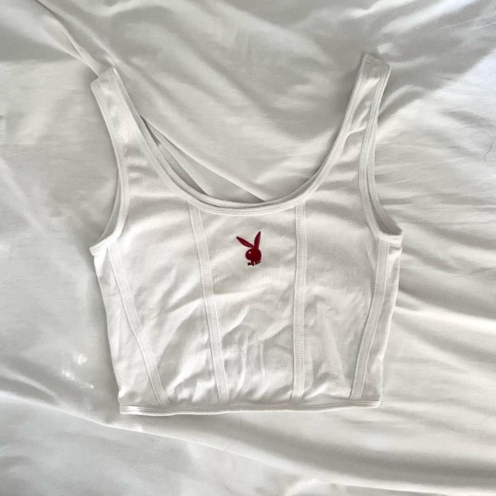 Playboy White Tank Top